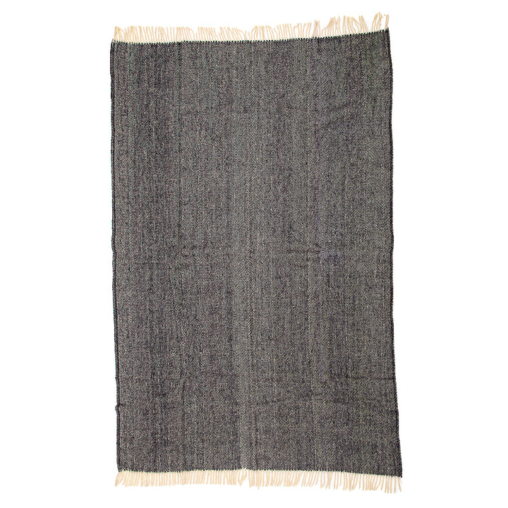 Wolldecke Elma XIII - dunkelblau indigo