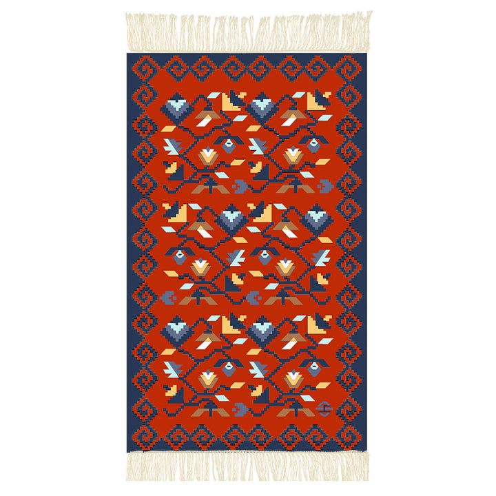 Woll-Kilim "Frühlingsranke"