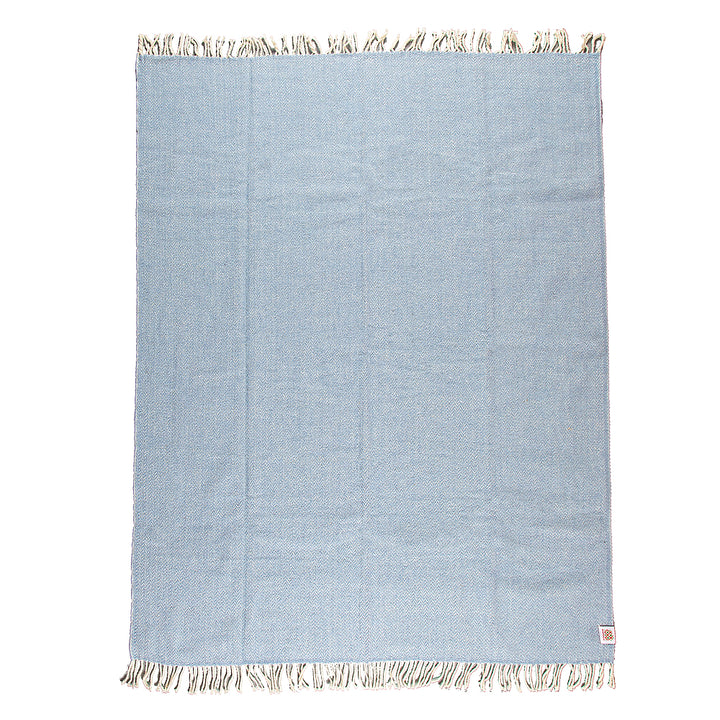 Wolldecke Elma VI - eisblau