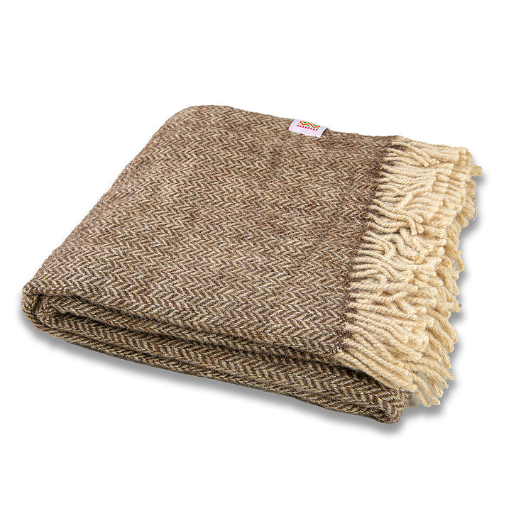 Wolldecke Elma X - naturbraun