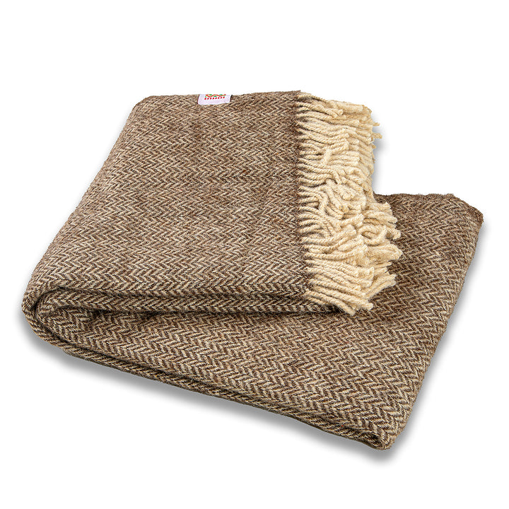 Wolldecke Elma X - naturbraun
