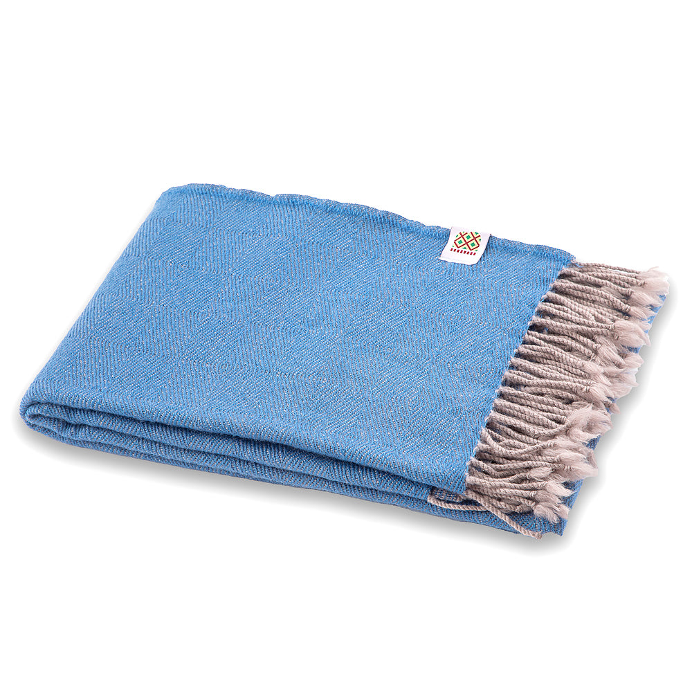 Wolldecke Kostadina Merino - blau