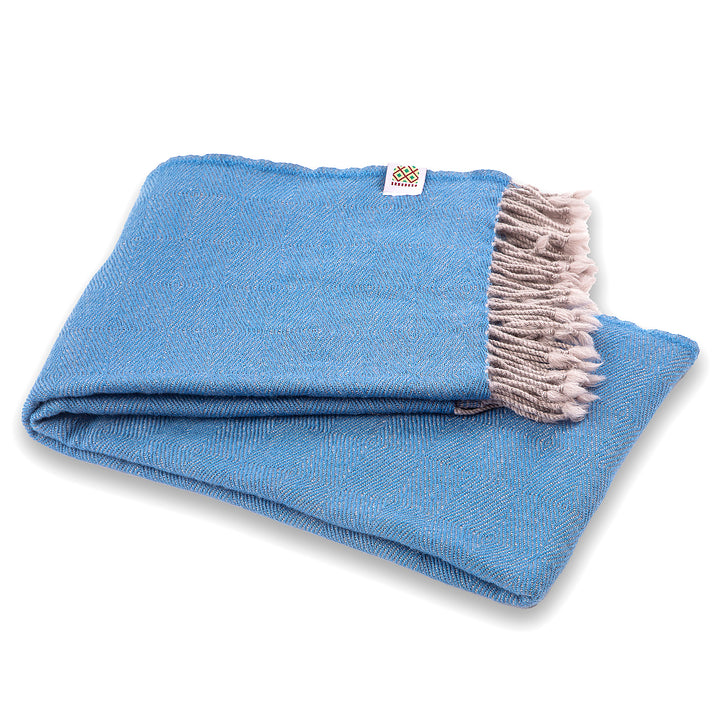 Wolldecke Kostadina Merino - blau