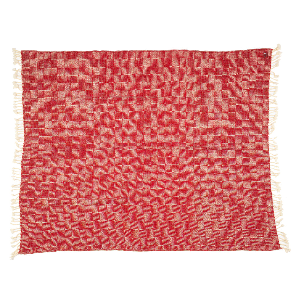 Vlněná deka Kostadina merino - červená-Balkanova