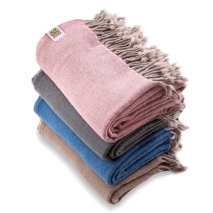 Wolldecke Kostadina Merino - blau