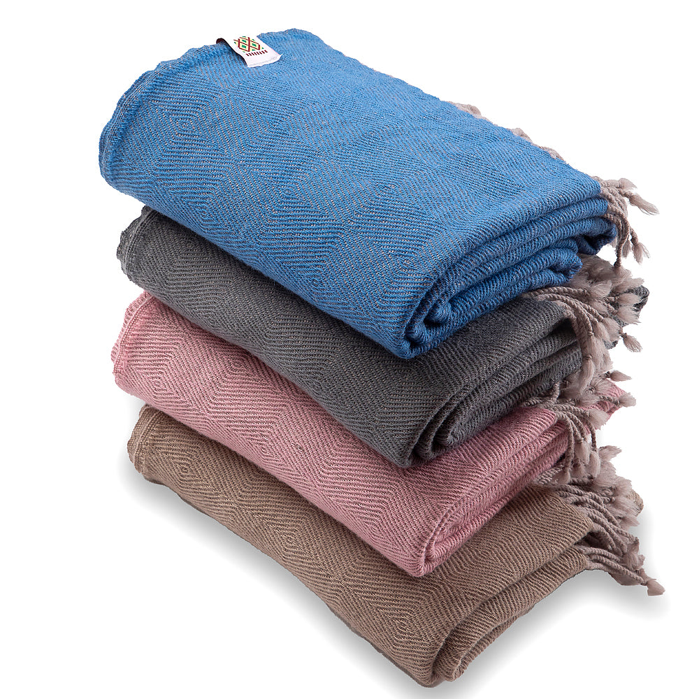 Wolldecke Kostadina Merino - blau
