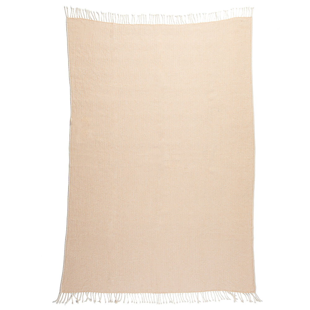 Marina Merino Wool Blanket – Beige, Extra Soft-Balkanova