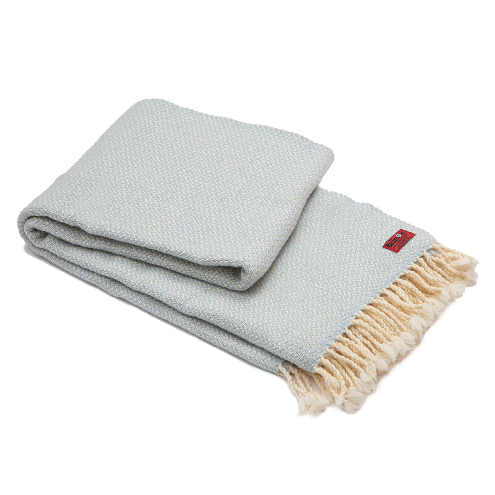 Marina Merino Wool Blanket – Light Blue EXTRA SOFT-Balkanova