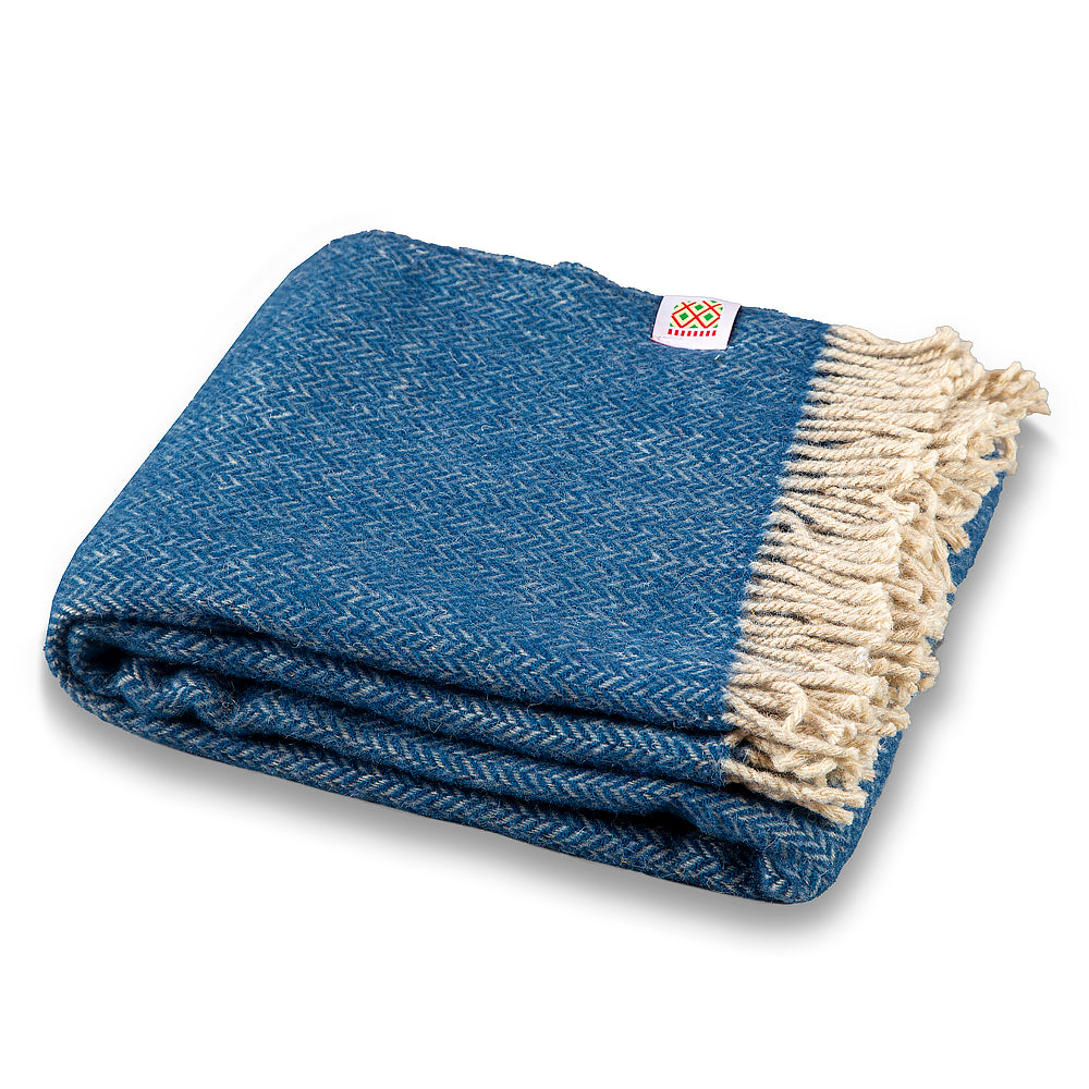Wolldecke Elma IV - marineblau