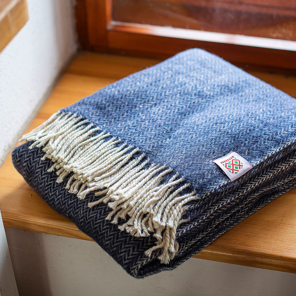 Wolldecke Elma IV - marineblau