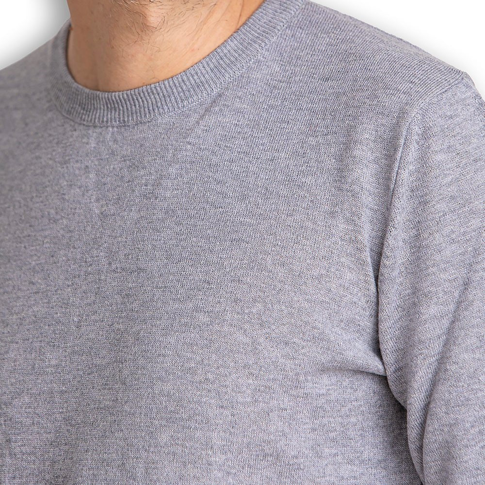 Men's merino wool sweater IV - light grey-Balkanova