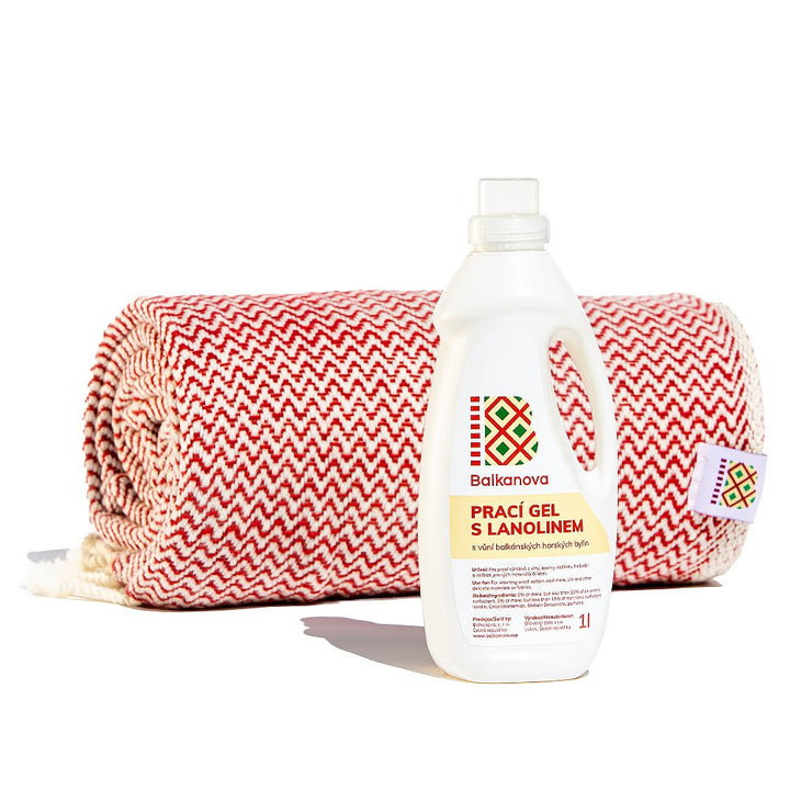 Waschgel mit Lanolin für Wolle 1000 ml mit dem Duft der Bergkräuter des Balkans