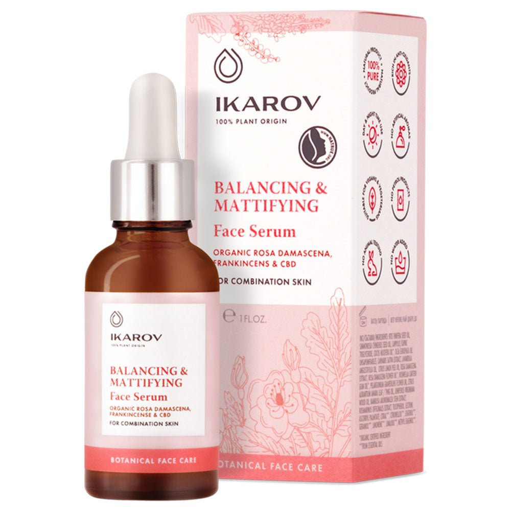 Natural revitalizing and nourishing skin serum with organic Rosa Damascena extract, neroli and CBD for mature and dry skin-Balkanova