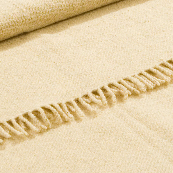 Wolldecke Perelika Merino - weiß ungefärbt EXTRA BLACK