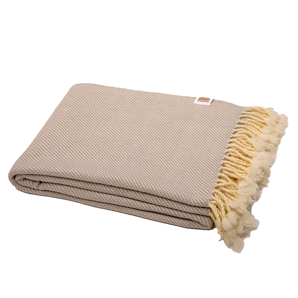 Wolldecke Perelika Merino - hellgrau, EXTRA BLACK