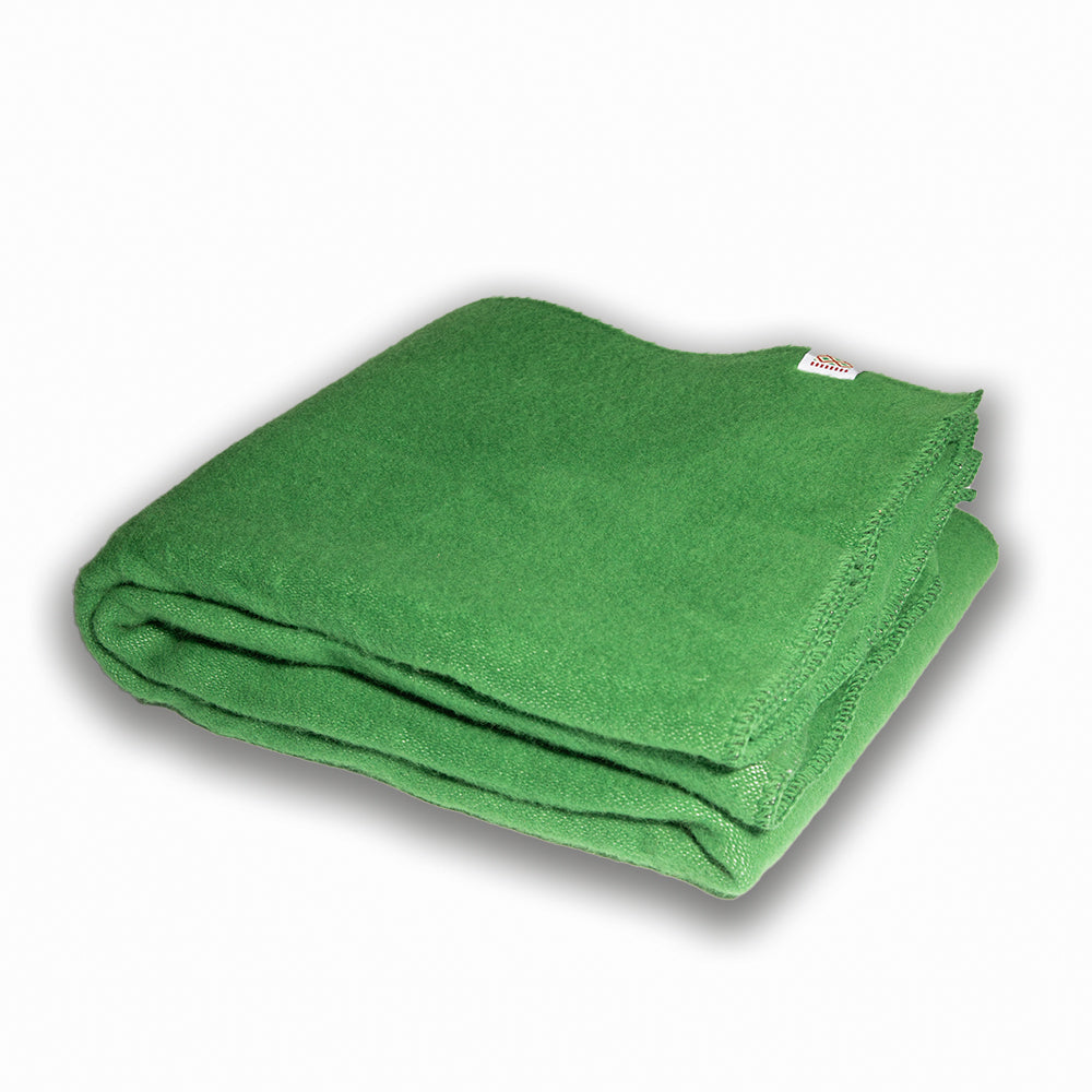 thick woolen blanket green - Balkanova