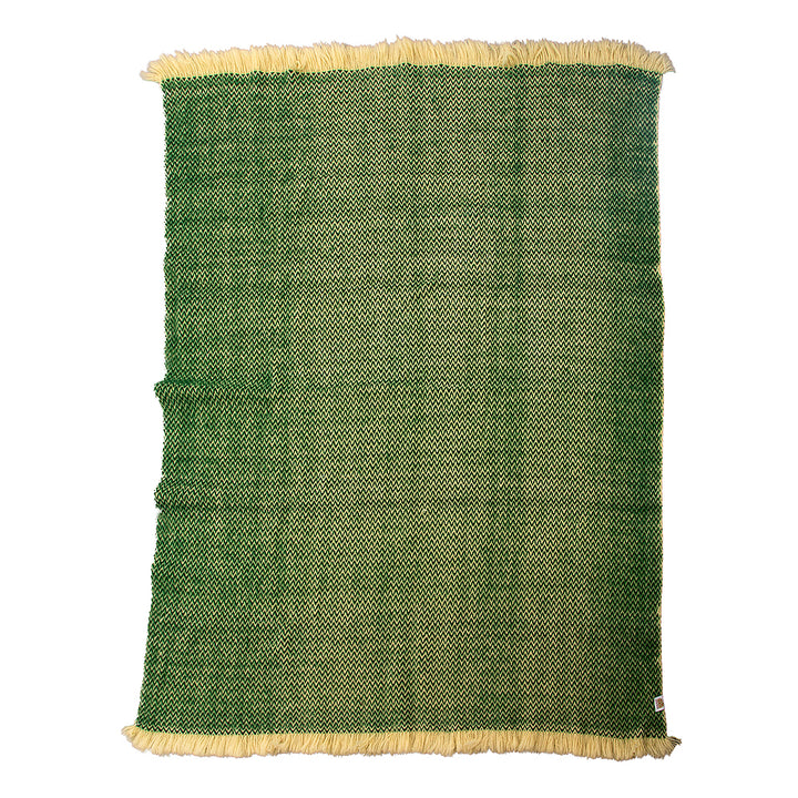 Woolen bedspread Karandila XXII fir green