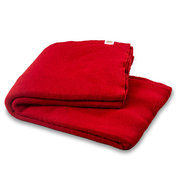 Dicke Wolldecke Rainbow IX - rot