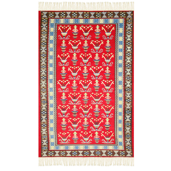 Woll-Kilim XII - Blumen im Topf