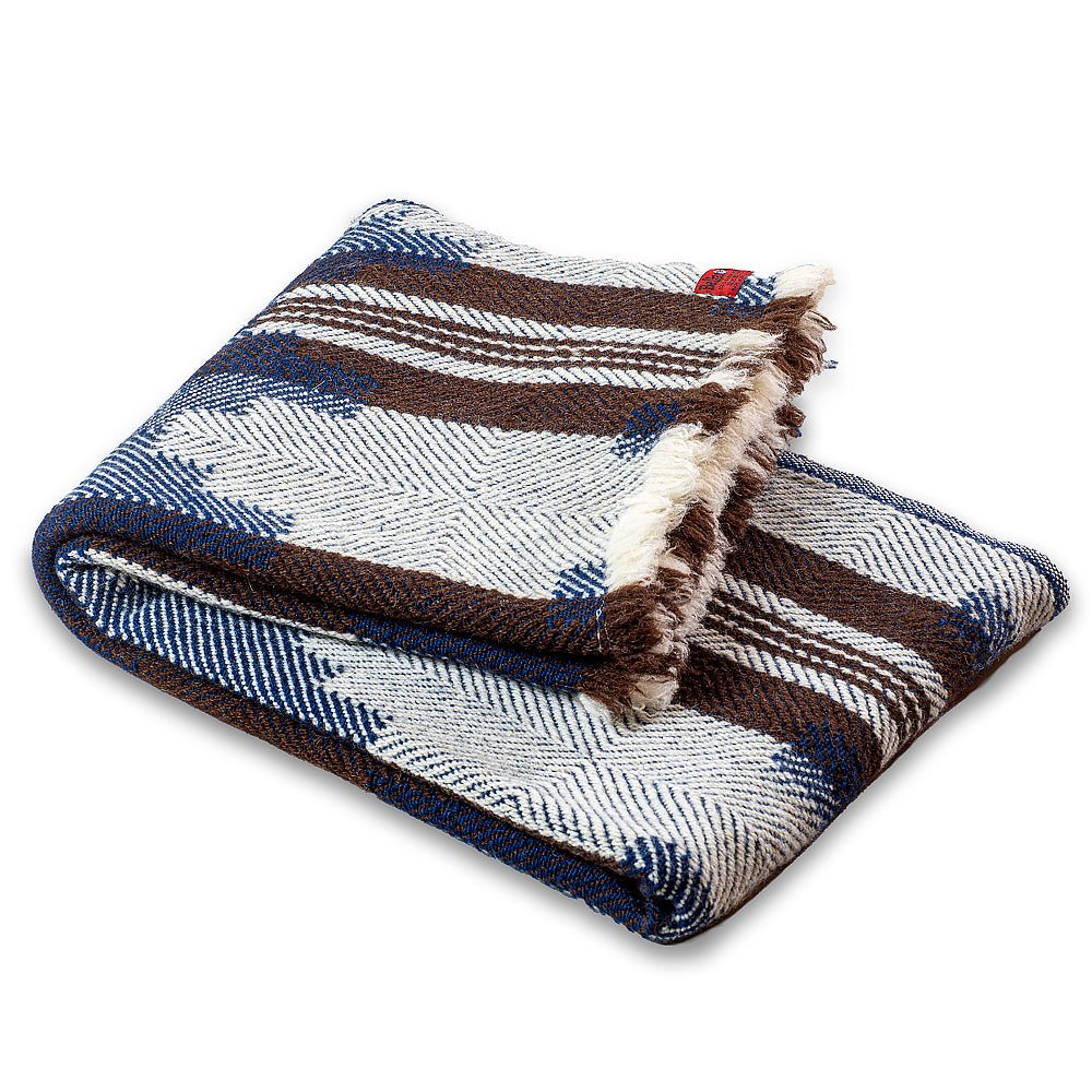 Abata Wool Blanket – Blue-Balkanova