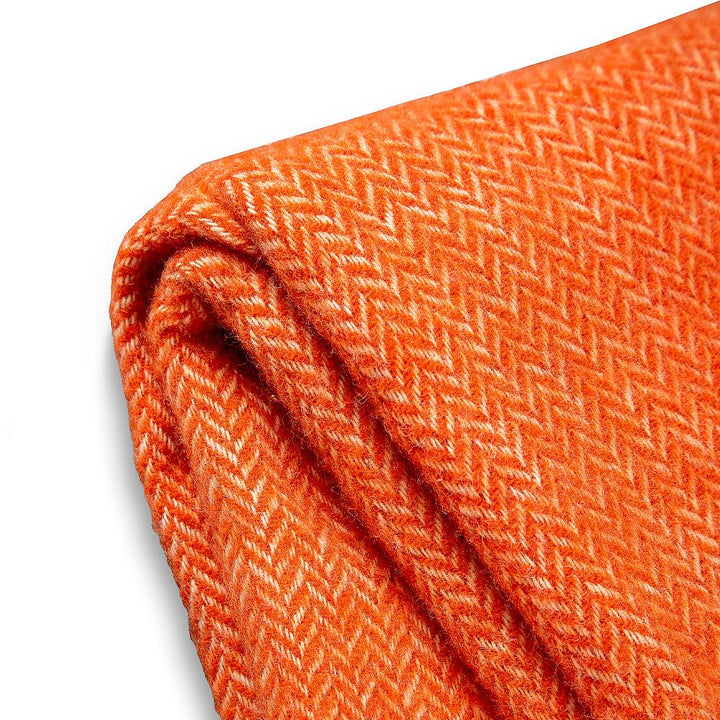 Vlněná deka Elma II - oranžová