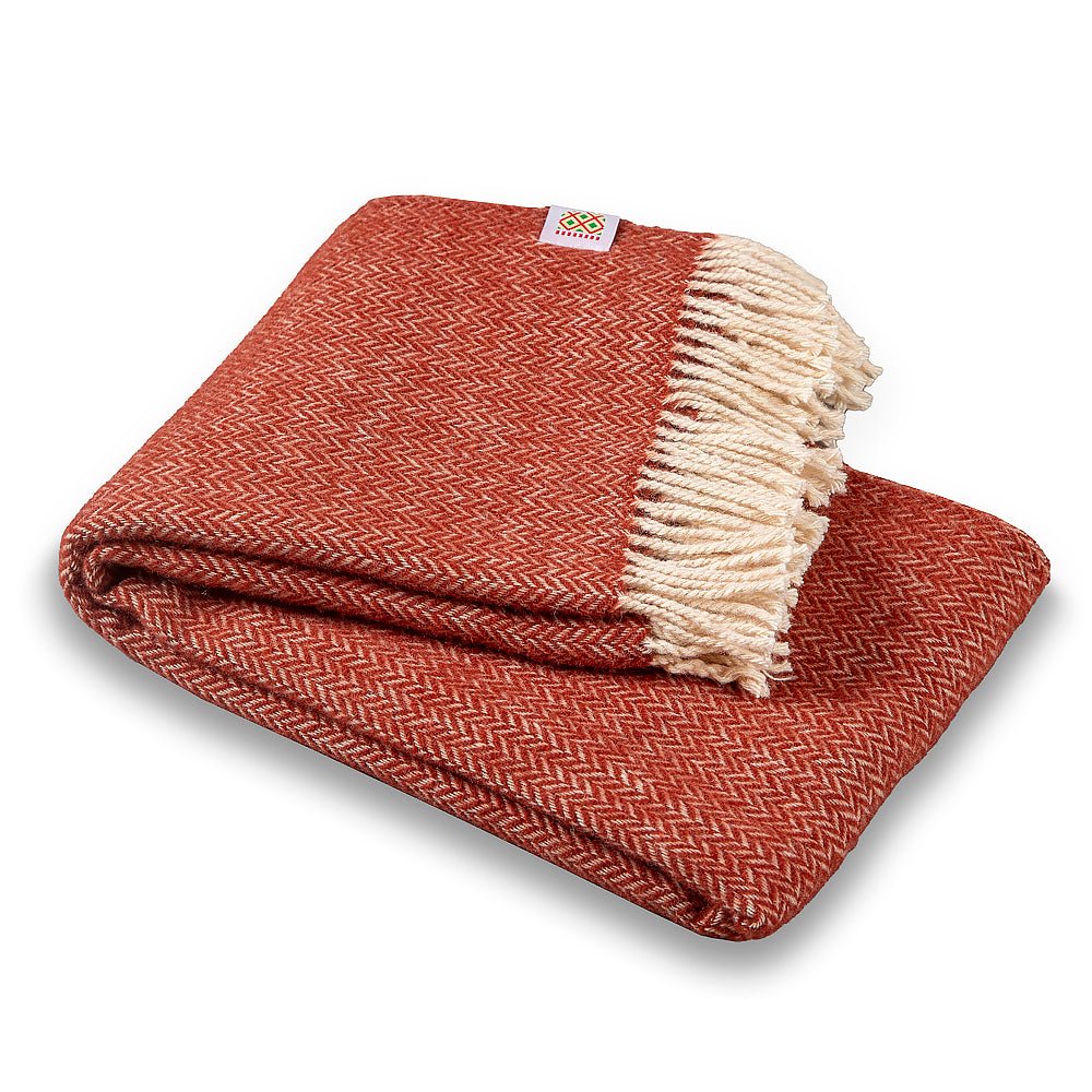 Wool blanket Elma V - burgundy-Balkanova