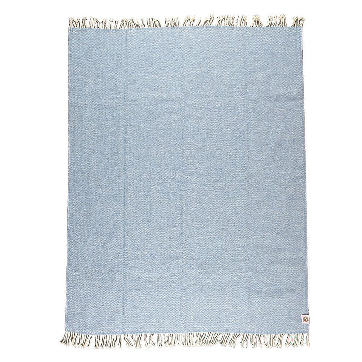Wool blanket Elma VI - ice blue