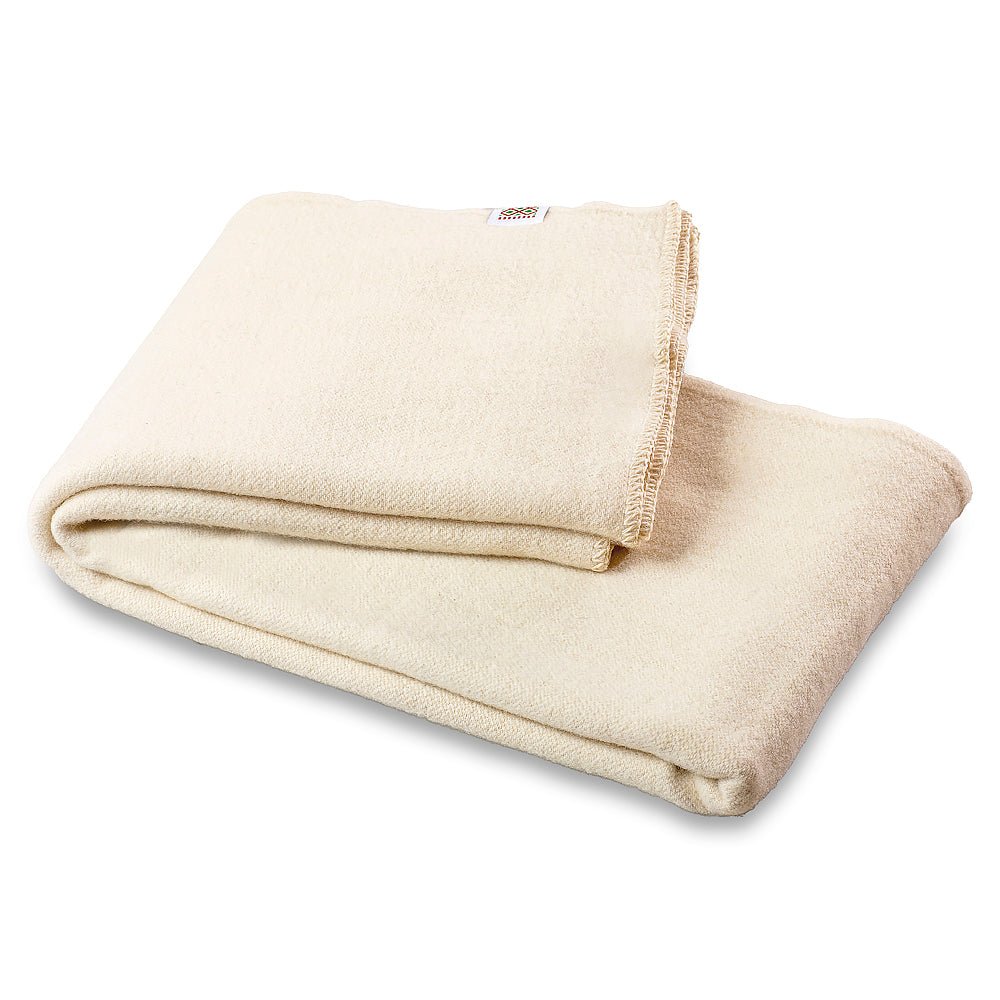 Wool blanket Gergana merino baby white I-Balkanova