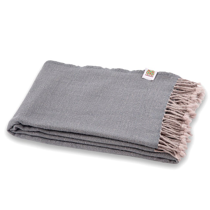Wool blanket Kostadina merino - dark grey