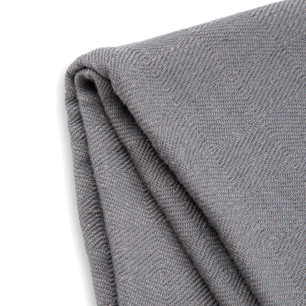 Wool blanket Kostadina merino - dark grey