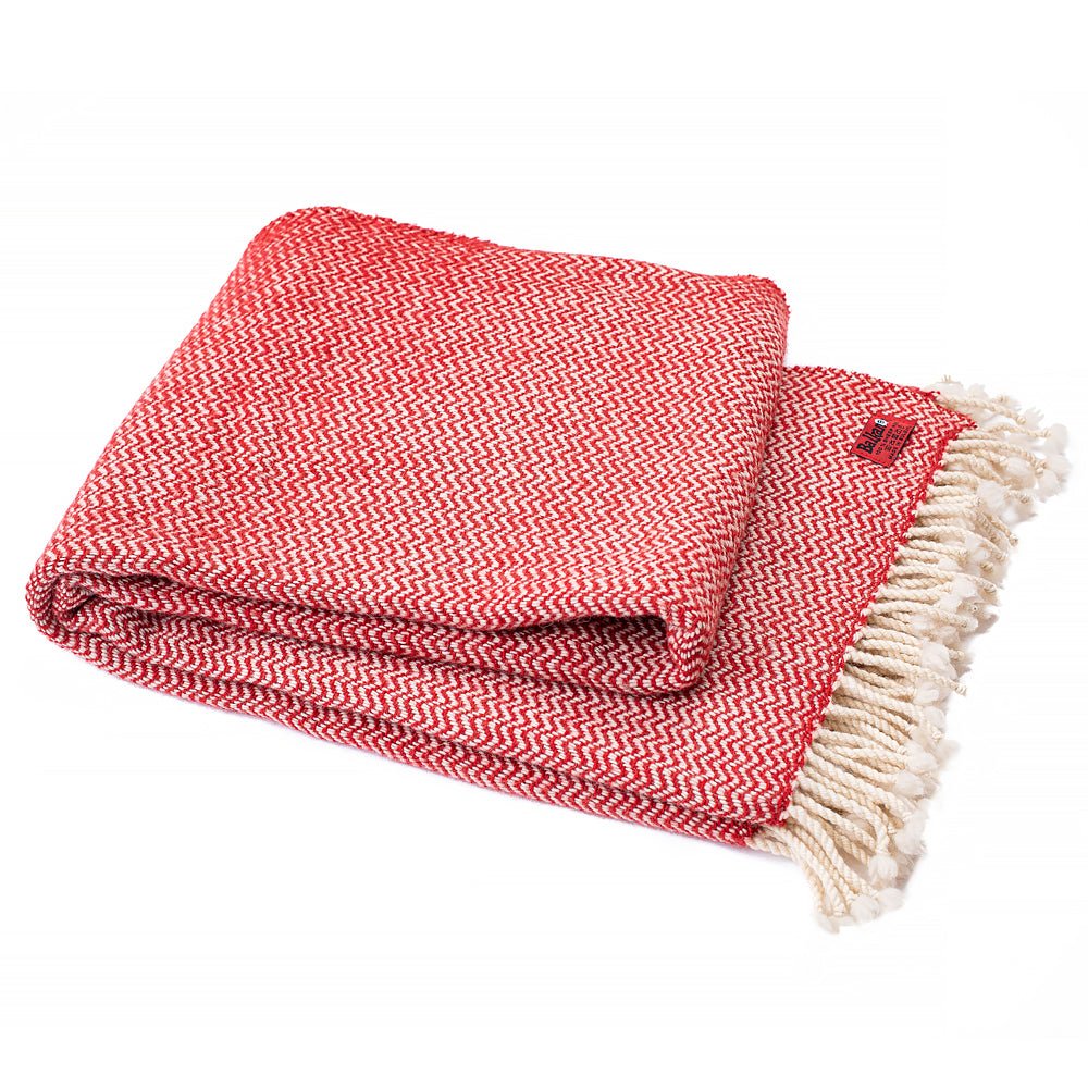 Marina Merino Wool Blanket – Red-Balkanova
