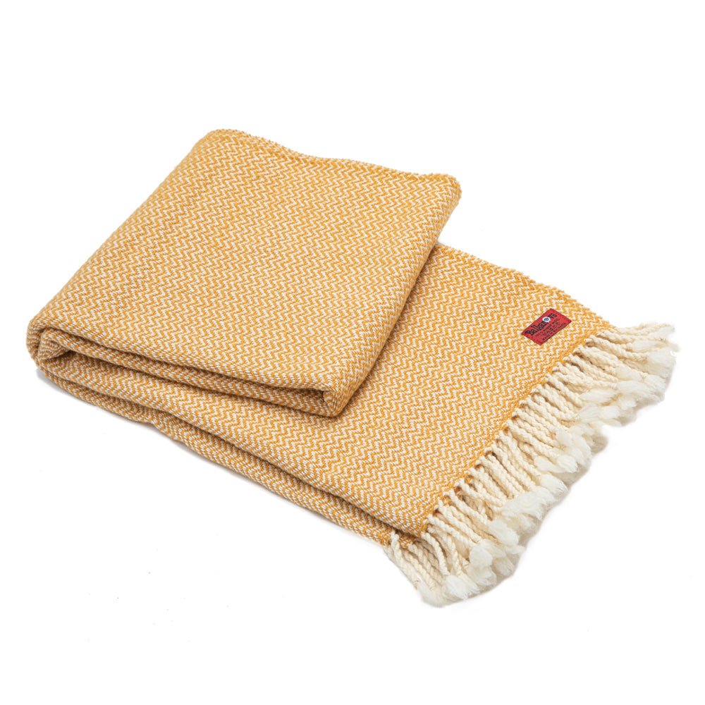 Marina Merino Wool Blanket – Yellow-Balkanova