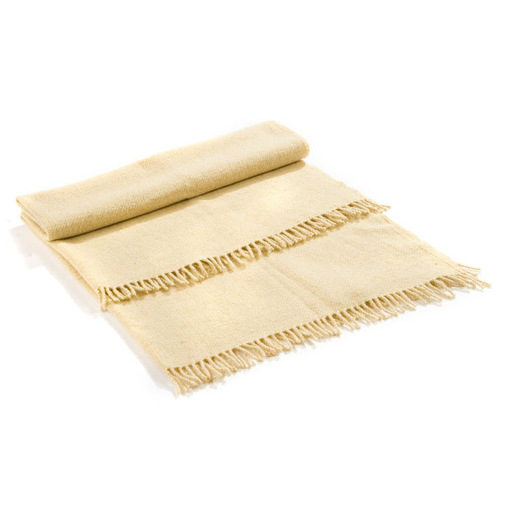 Vlněná deka Perelika merino - bílá nebarvená EXTRA JEMNÁ