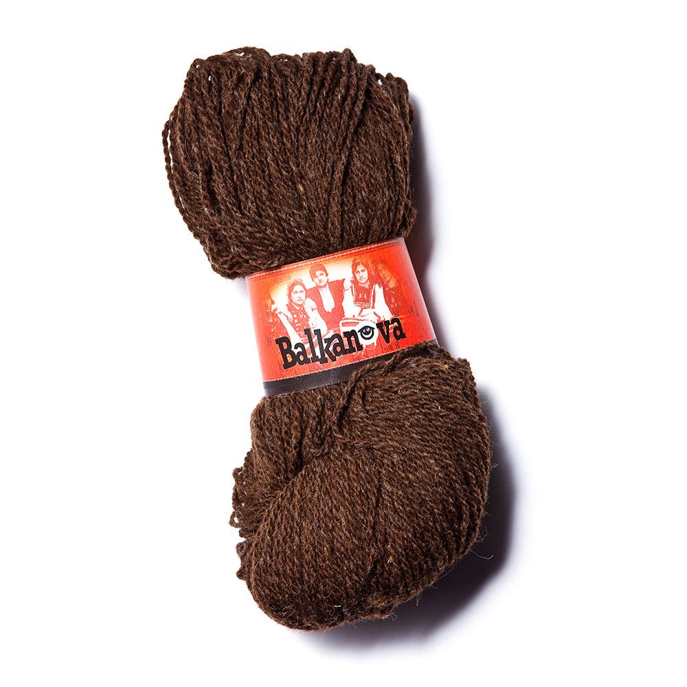 Wool yarn brown 240 g-Balkanova