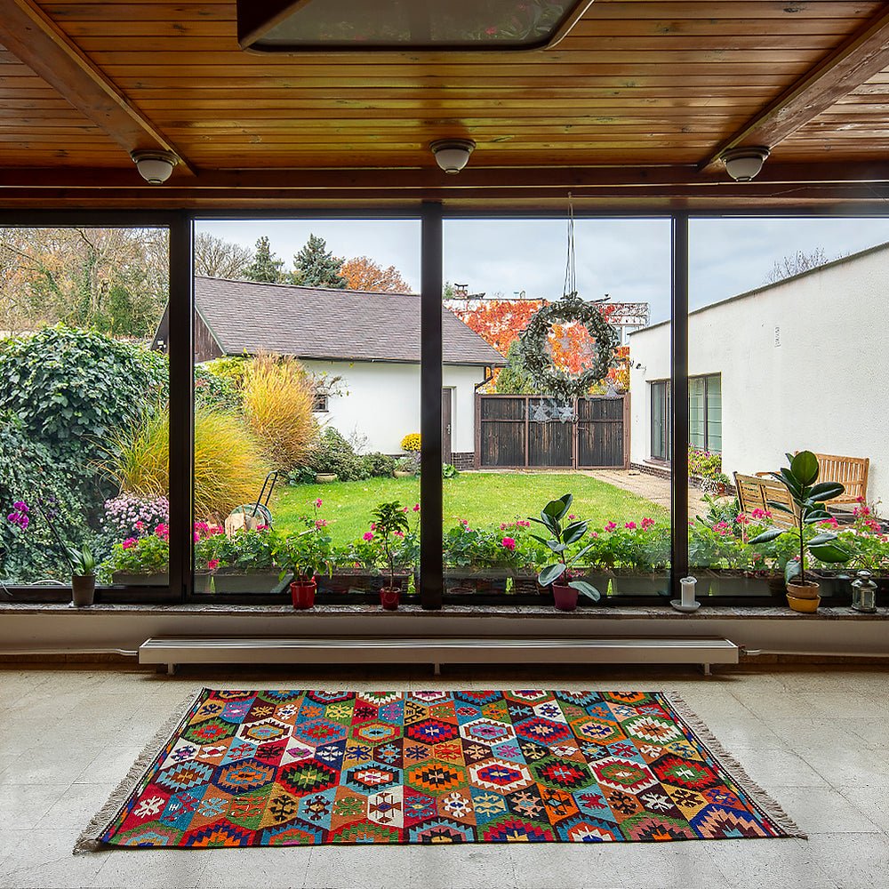 Woolen Kilim "Bombs II"