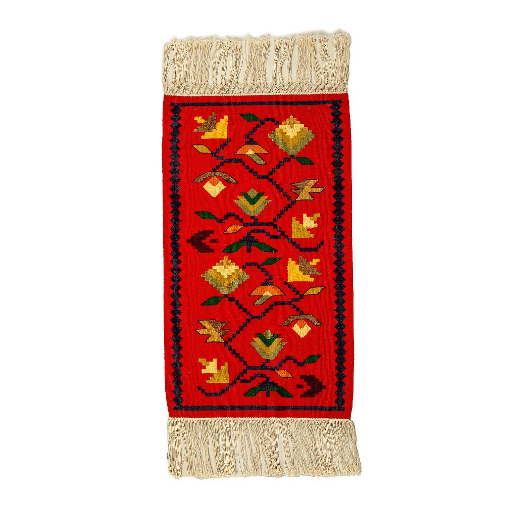 Vlněný kilim "Jarní vinná réva"-Balkanova