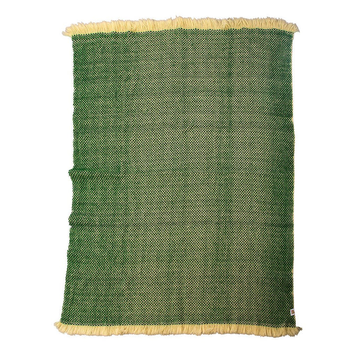 Woolen bedspread Karandila XXII fir green
