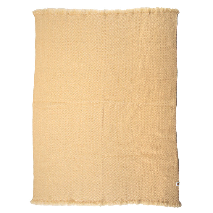 Woolen bedspread Karandila VII white undyed, EXTRA LARGE