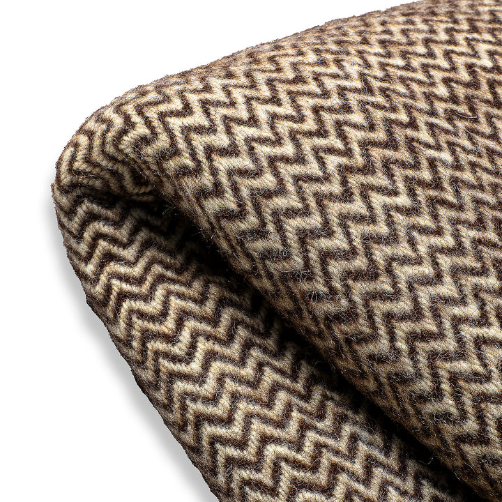 Wool bedspread Karandila IV brown undyed
