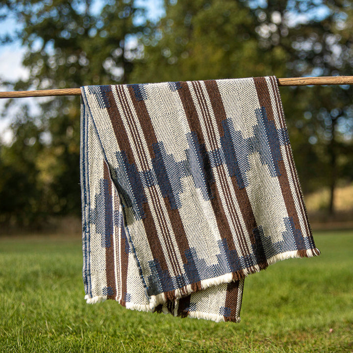 Wolldecke Abata - blau