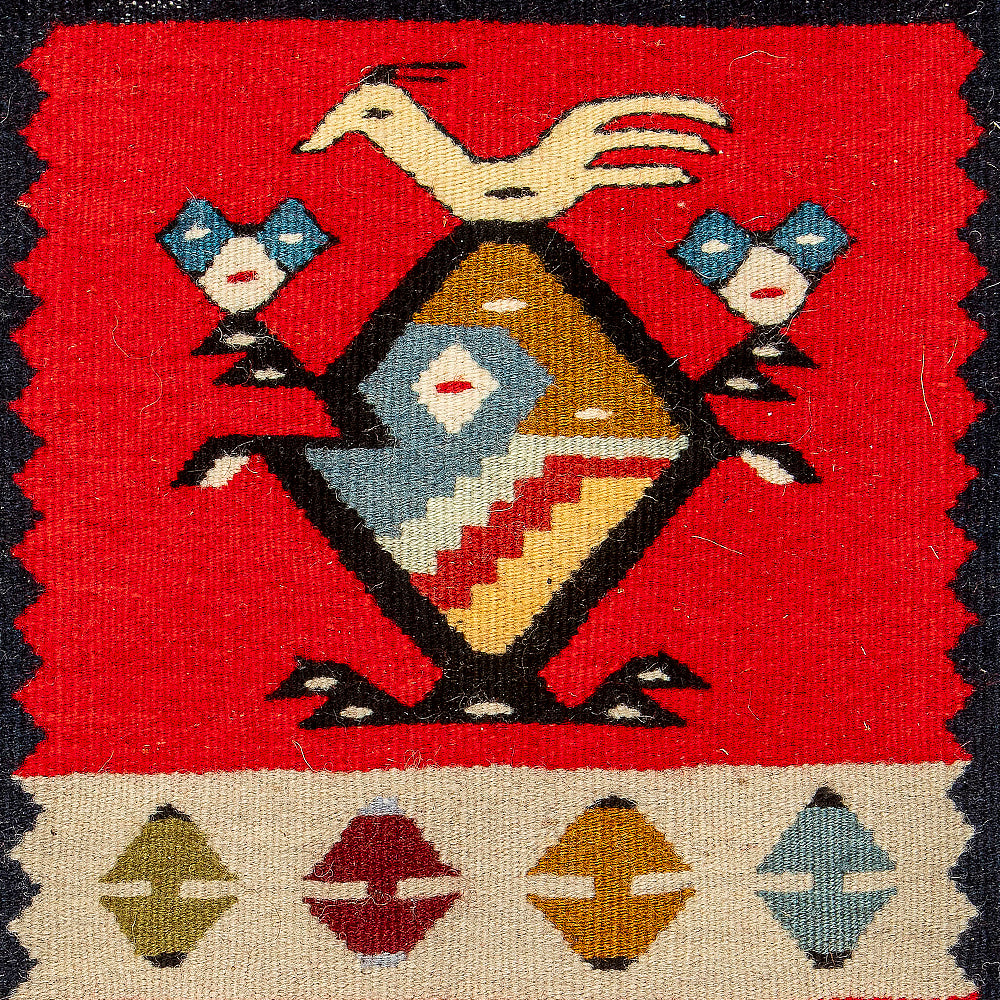 Wollkelim "Küken in Nestern" II
