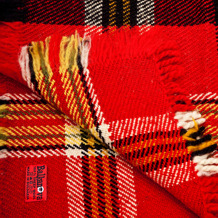Wool bedspread Rodopa V Scottish plaid