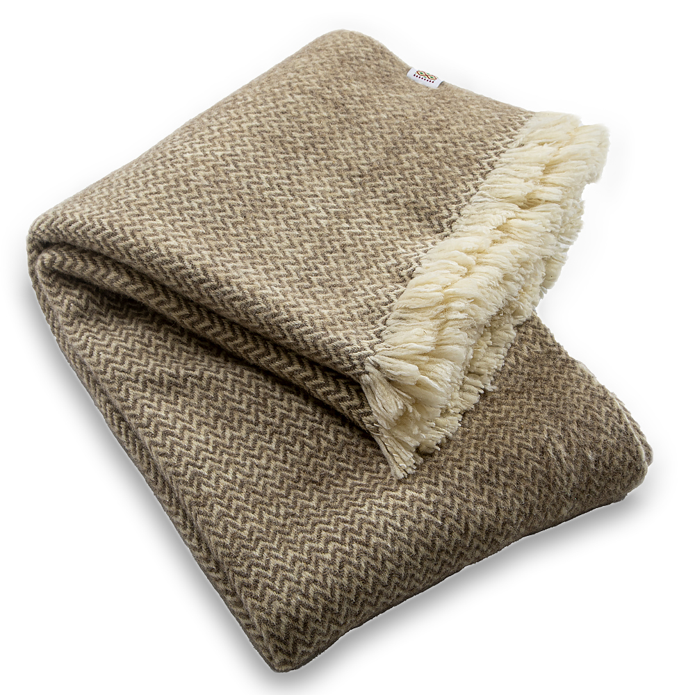Wool Blanket Karandila VII natural grey, King Size, EXTRA LARGE