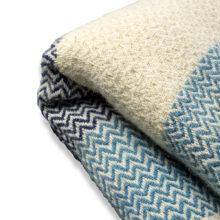Wool Blanket Karandila I with blue stripes