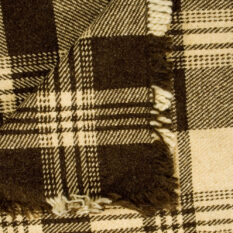 Woolen Blanket Rodopa I, King Size - natural white and brown wool