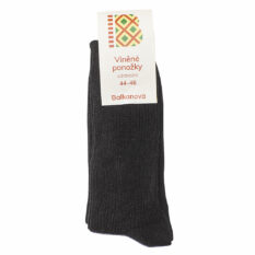 Ponožky 100% vlna, jednofarebný pružný úplet, zdravotné