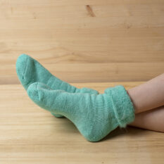 Vlněné ponožky „šošonky“ - tyrkysové