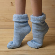 Vlněné ponožky „šošonky“ - světle modré
