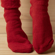 Hairy Thick Socks - Bright Red