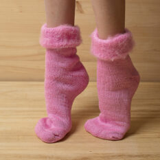 Sada 3 párů vlněných ponožek "šošonky" vzorovaných 90% vlna